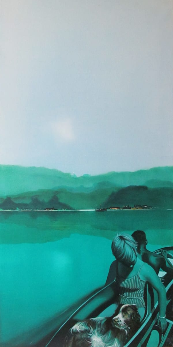 Mike Francis The Last Ferry Acrylic on canvas 122 x 61 cm