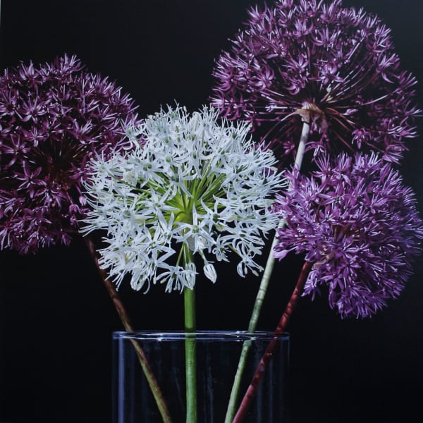 Glen Semple "A Little Bit of Allium" 120 x 120 cm Acrylic on canvas