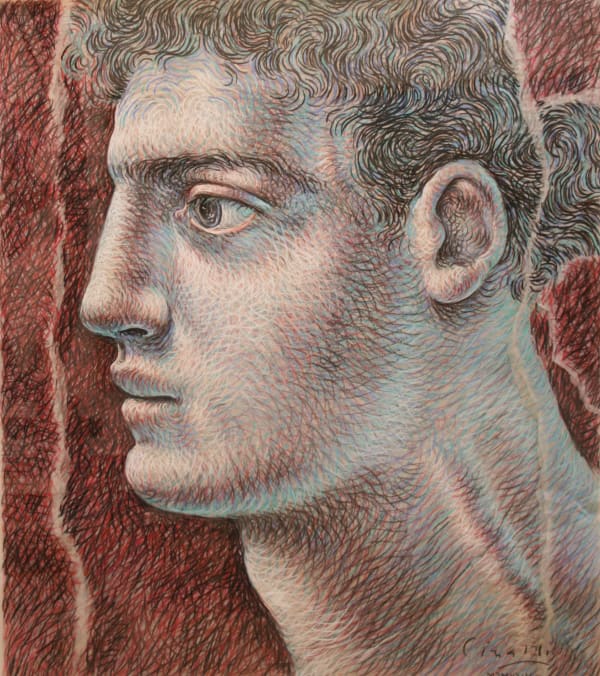 Ricardo Cinalli "Head, 1994" 98 x 85 cm Pencil on tissue paper layers