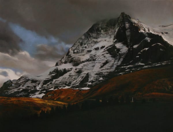 Andrew Hemingway "The Eiger Shadow" Pastel on paper 49 x 63 cm