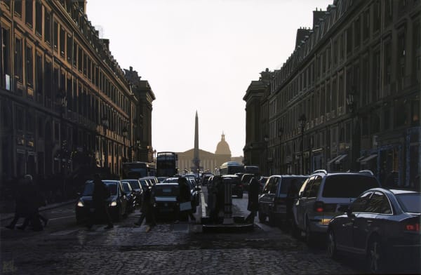 "La Concorde, Rush Hour" Acrylic on canvas 30 x 46 cm