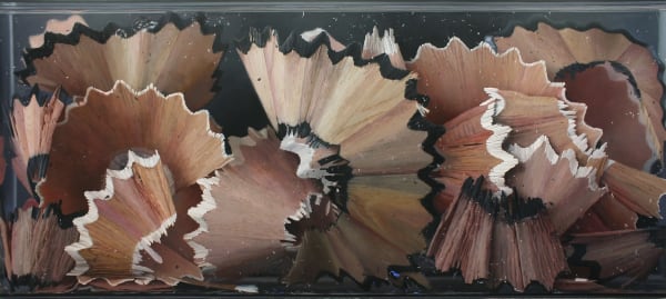 Black and White Shavings Oil on board 85 x 190 cm