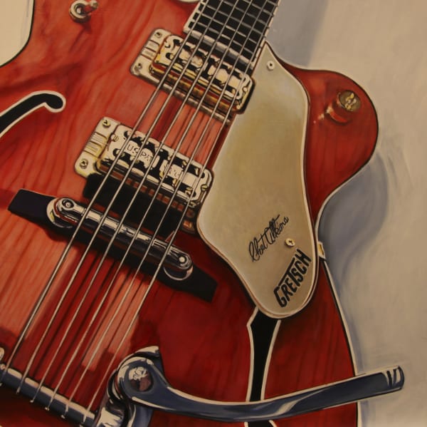 Peter Rocklin Cherished Possessions: Gretsch Oil on panel 30 x 30 cm