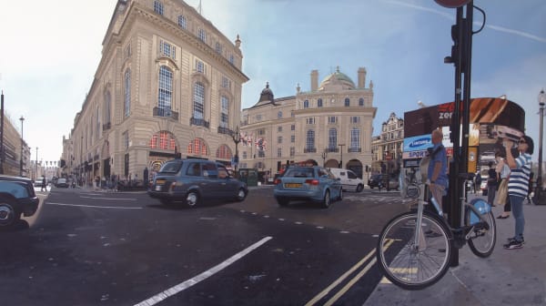 Luis Perez Piccadilly Circus Acrylic on canvas 100 x 180 cm