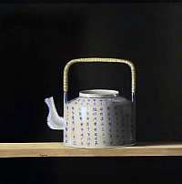 Matthew Pierog Teapot Oil on board 30.5 x 30.5 cm