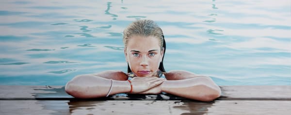 Gustavo Fernandes Blue Day oil on canvas 80 x 200 cm