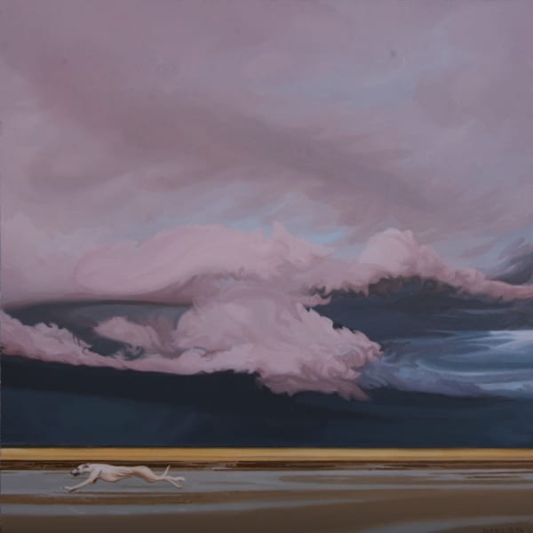 Phillip Harris "Storm Dog 3" Oil on aluminum 20 x 20 cm