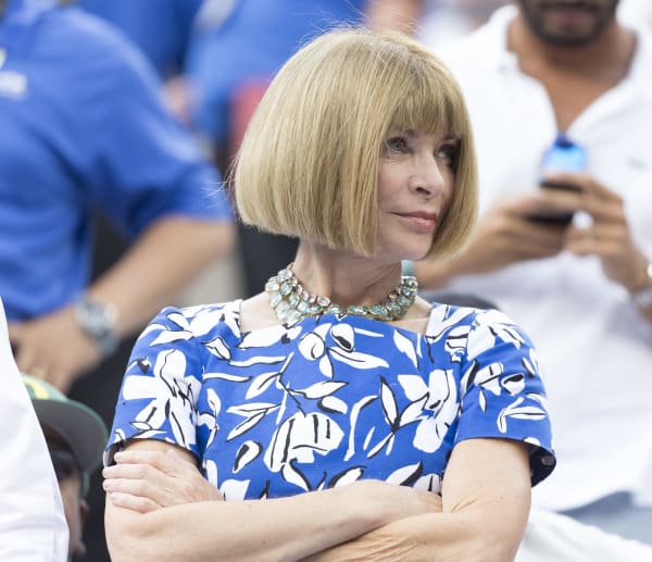 Anna Wintour looking to the left