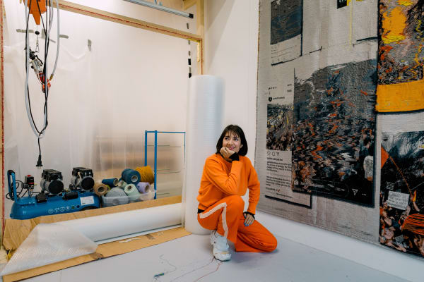 Constanza Camila Kramer Garfias in her studio. Photo by Ling Khor