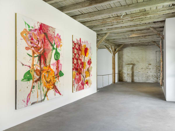 Installation View Jorge Galindo: Flower Paintings and works made in collaboration with Pedro Almodóvar Hall Art Foundation | Schloss Derneburg Museum Courtesy Hall Art Foundation Photo: Roman März