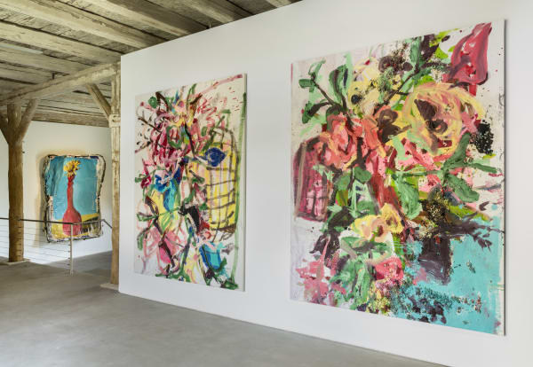 Installation View Jorge Galindo: Flower Paintings and works made in collaboration with Pedro Almodóvar Hall Art Foundation | Schloss Derneburg Museum Courtesy Hall Art Foundation Photo: Roman März