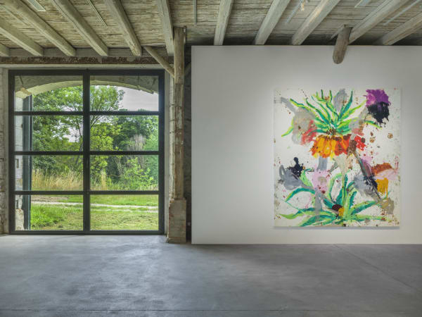 Installation View Jorge Galindo: Flower Paintings and works made in collaboration with Pedro Almodóvar Hall Art Foundation | Schloss Derneburg Museum Courtesy Hall Art Foundation Photo: Roman März