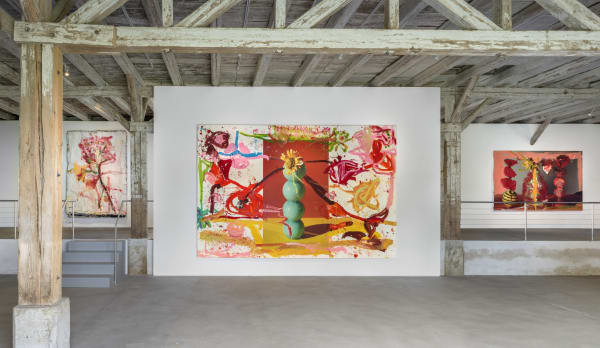 Installation View Jorge Galindo: Flower Paintings and works made in collaboration with Pedro Almodóvar Hall Art Foundation | Schloss Derneburg Museum Courtesy Hall Art Foundation Photo: Roman März