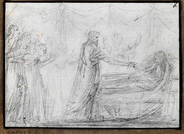 ANTONIO CANOVA, CHRIST HEALS AN ELDERLY WOMAN, CIRCA 1799-1800