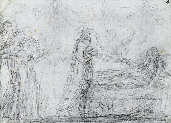 ANTONIO CANOVA, CHRIST HEALS AN ELDERLY WOMAN, CIRCA 1799-1800