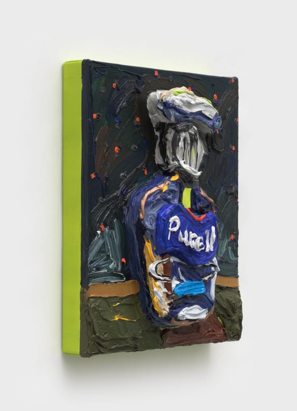 Susan Chen, Purell Bulk, 2023, oil, acrylic, wood panel, 12 x 10 in. (30.5 x 25.4 cm).