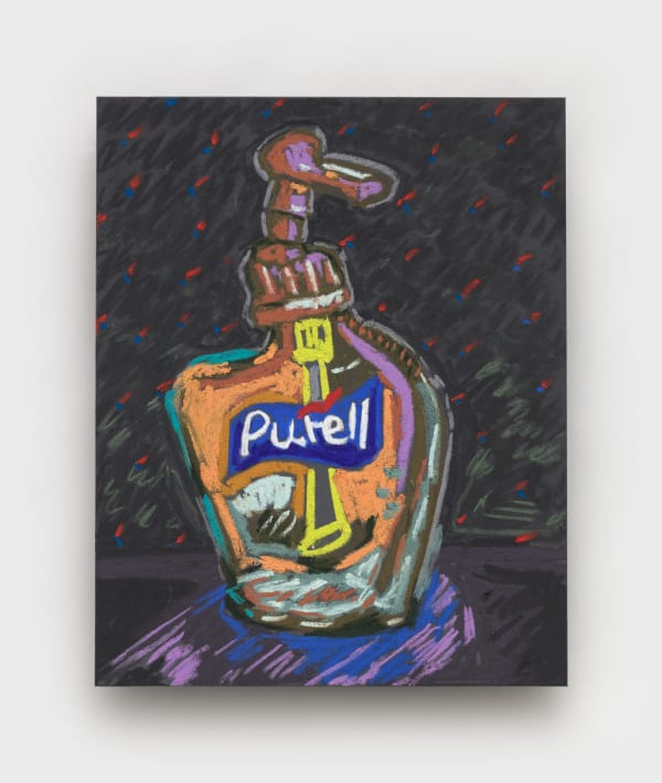 Susan Chen, Purell Clock: Night (#7), 2023, soft pastel on board, 10 x 8 in. (25.4 x 20.3 cm).