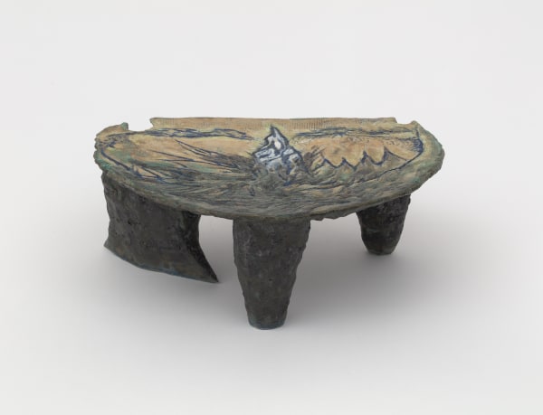 Erica Mao, Mountain Atop Table, 2023, ceramic, 4 1/4 x 10 1/2 x 12 1/4 in (10.8 x 26.7 x...
