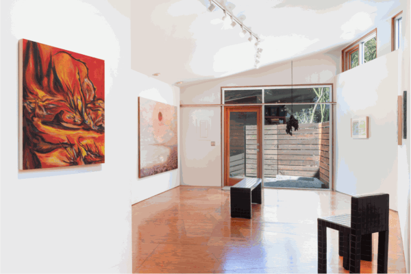 View of River Styx at Sea View with works by Erica Mao, Coco Young, Heidi Lau (hanging), Joseph Elmer Yoakum,...