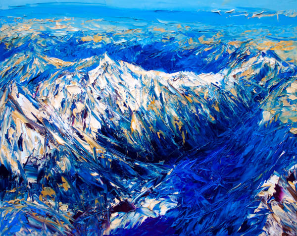 The Southern Alps From Above 2019 Oil On Canvas 80 X 100Cm