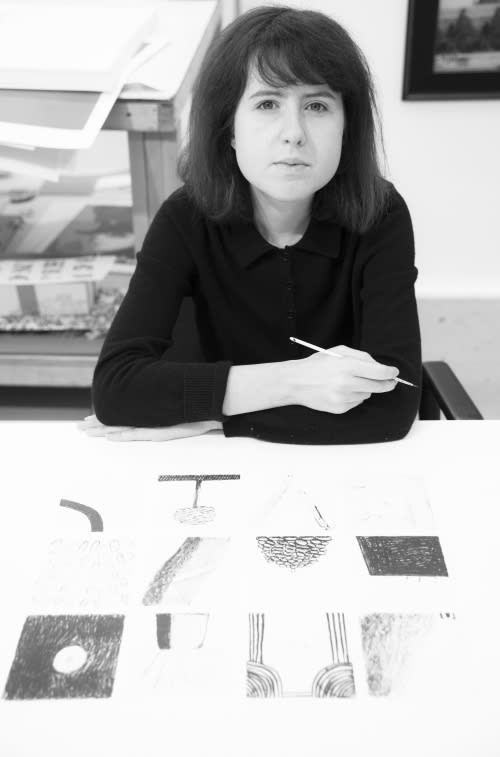 Rose Blake in the studio