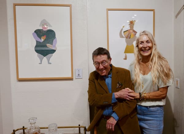 Jerry Jeanmard and Rebecca Hossack at the exhibition opening of Happenstance at Billy Reid, New York in 2023