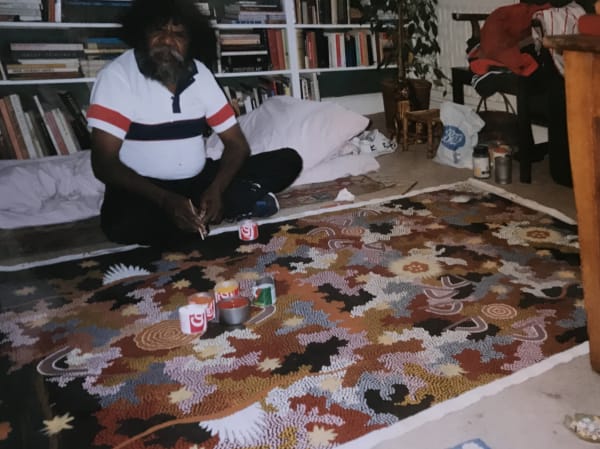 Clifford Possum painting at the Rebecca Hossack Gallery