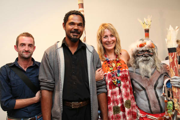Rebecca Hossack, Dion Teasdale, Trevor Gurruwiwi and Gali Gurruwiwi