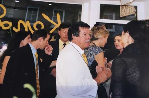 Ken Done at his exhibition at the Rebecca Hossack Art Gallery