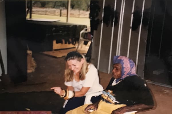 Rebecca Hossack and Emily Kame Kngwarreye in Australia