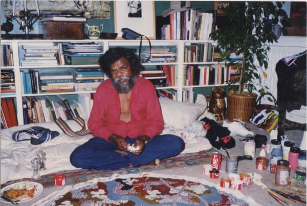 Clifford Possum painting at the Rebecca Hossack Art Gallery in London