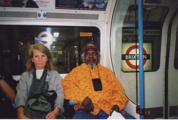 Artist Jimmy Pike with Pat Lowe on the tube