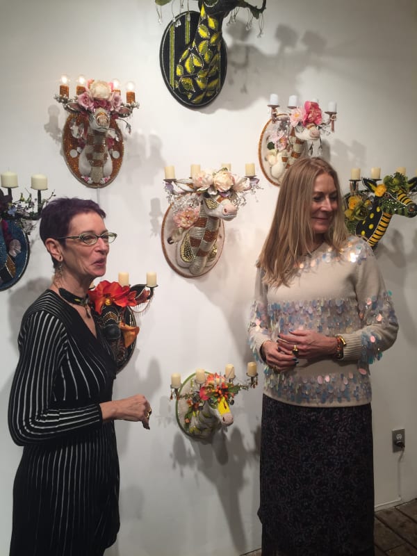 Nancy Josephson and Rebecca Hossack at the Rebecca Hossack Art Gallery, Mott Street, New York