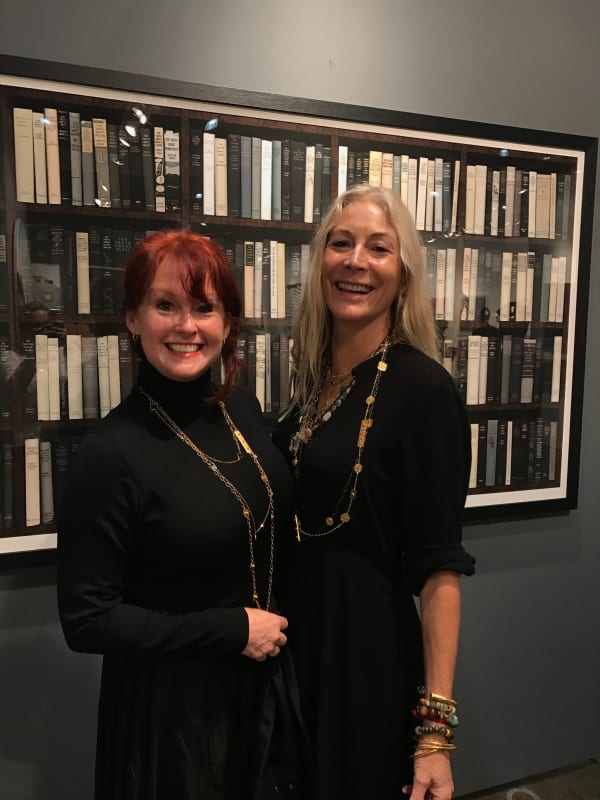 Tracy Lee Griffith and Rebecca Hossack at the LA Art Show, Los Angeles