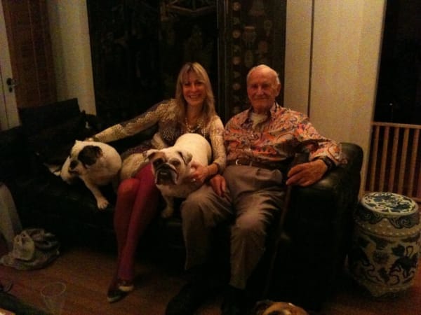 Rebecca Hossack with Big Daddy in Palm Beach, Florida