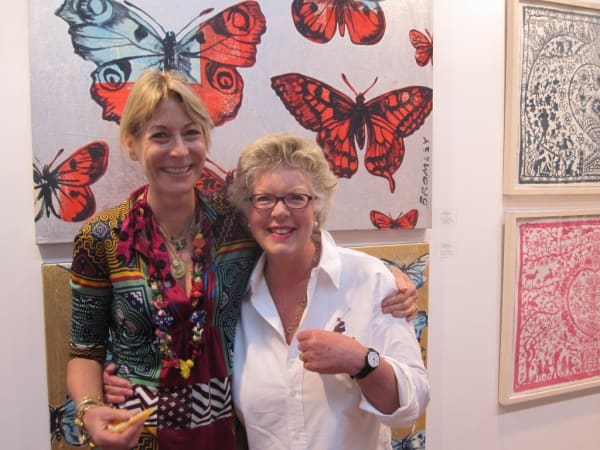 Rebecca Hossack with Susan Wise in Melbourne