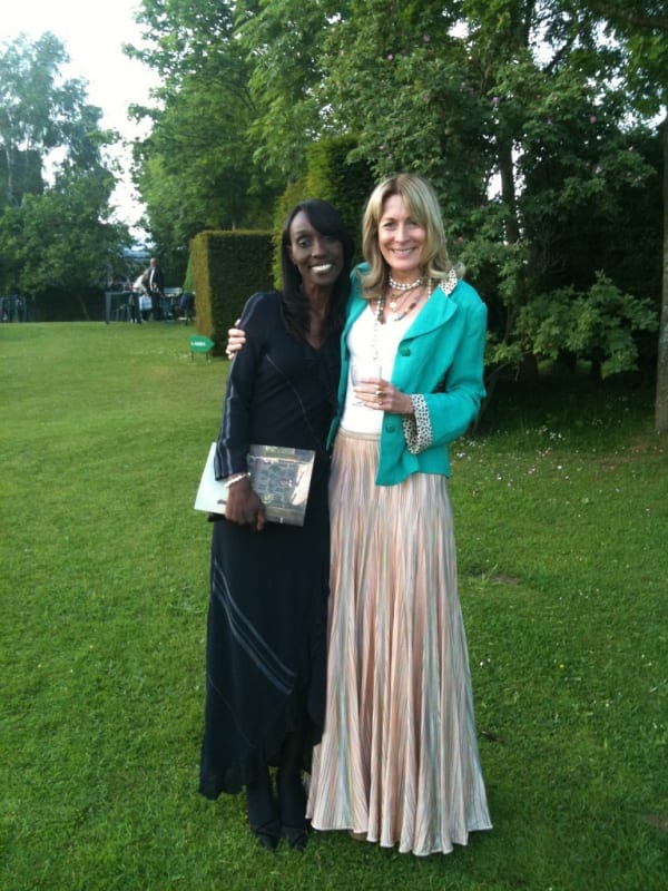 Rebecca Hossack with Josephine Amankwah at Garsington Opera