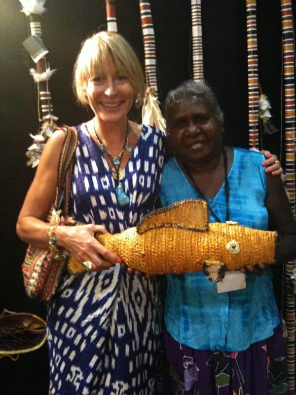 Rebecca Hossack with Judy Manany in Darwin