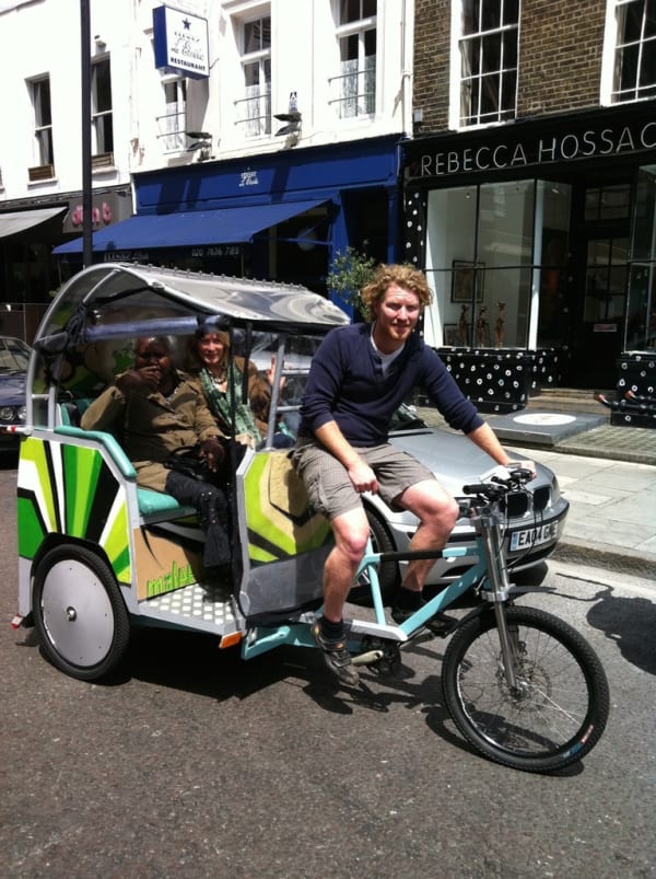 Rebecca Hossack visiting London with artist Judy Manany