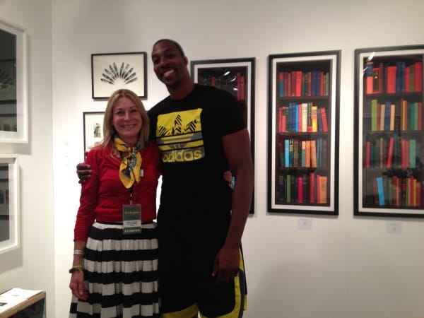 Rebecca Hossack with Dwight Howard in Aspen