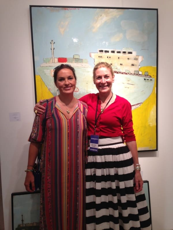 Rebecca Hossack with Mariska Hargitay