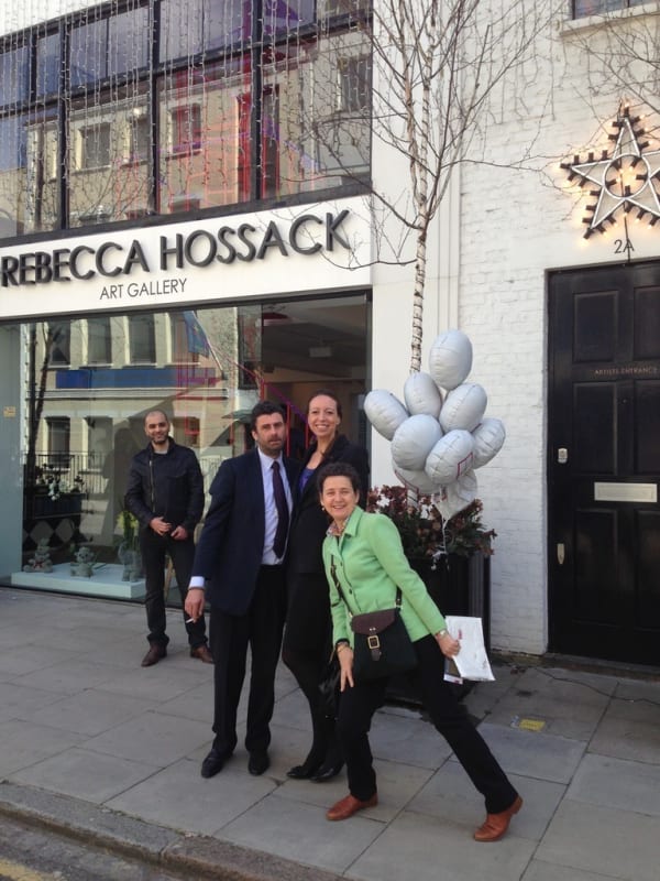 Trevor Pickett outside Rebecca Hossack Art Gallery