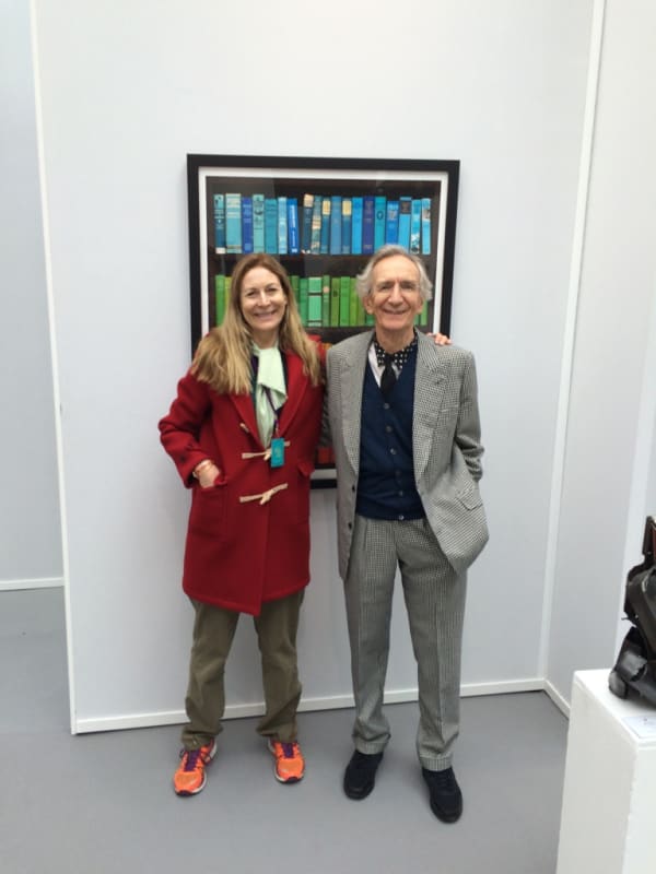 Rebecca Hossack with Patrick Hughes at Art Paris