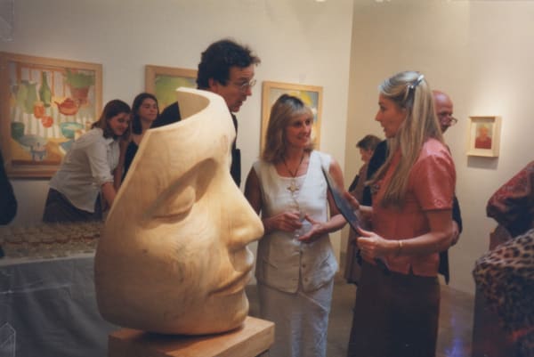 Rebecca Hossack and Lord Charles Sassel at at Rebecca Hossack Art Gallery