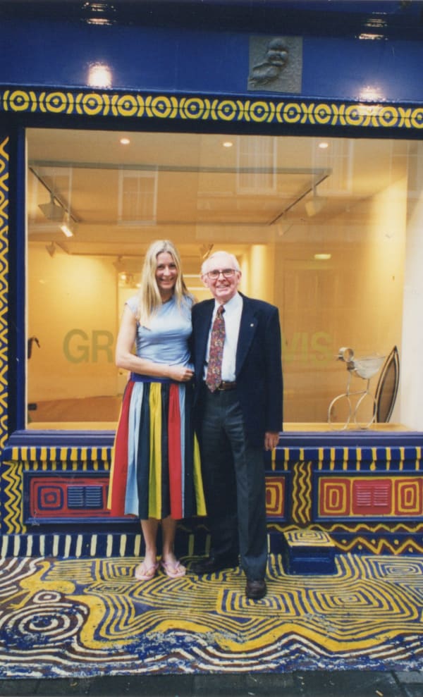 Rebecca Hossack outside the Gallery