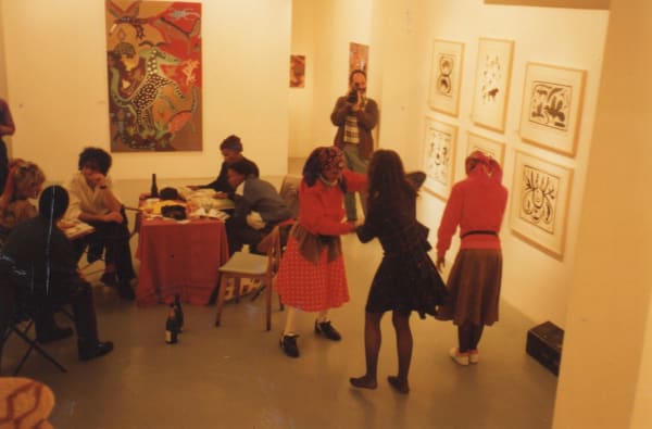 African Bushmen dancing at Rebecca Hossack Art Gallery at 35 Windmill Street