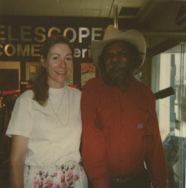Rebecca Hossack and Clifford Possum