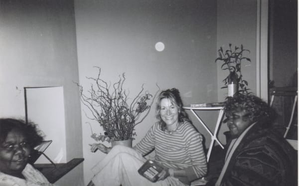 Rebecca Hossack with Aboriginal artists