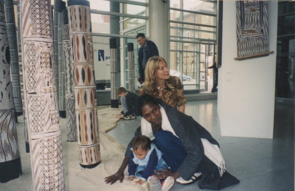 Aboriginal art at Rebecca Hossack Art Gallery fair stand