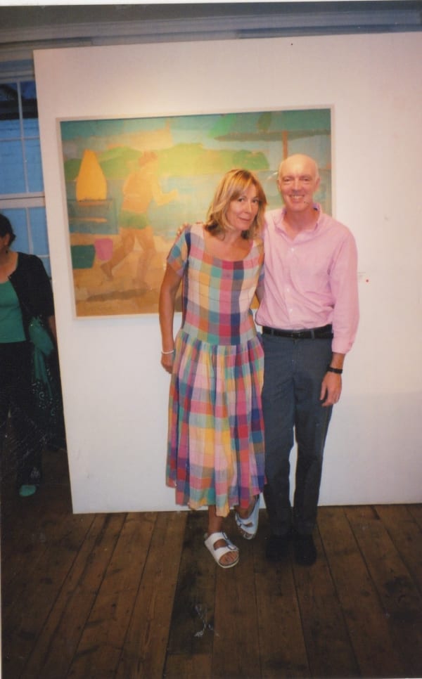 Rebecca Hossack with Edward Barker at the Gallery